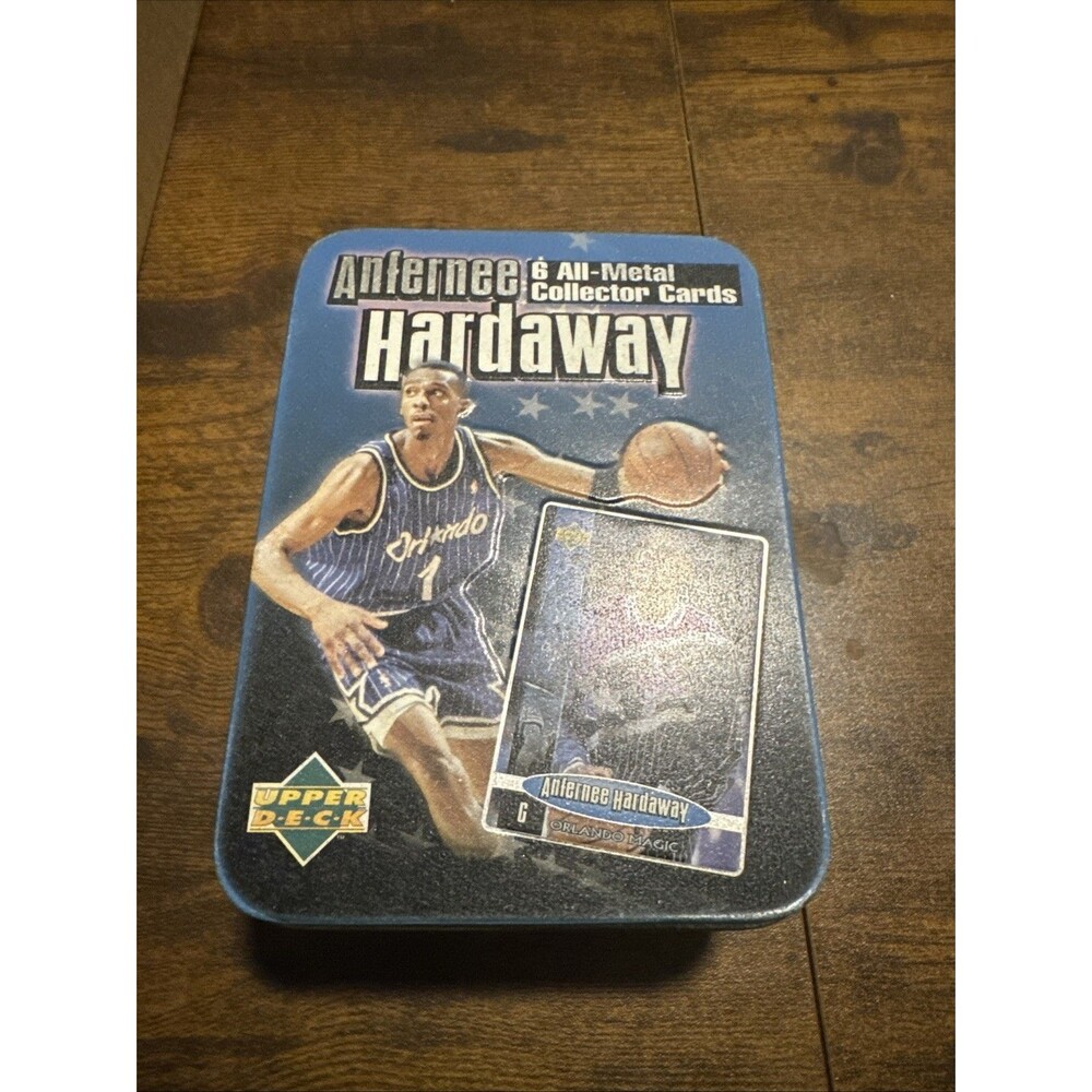1996 ANFERNEE PENNY HARDAWAY UPPER DECK METAL CARD SET with METAL TIN